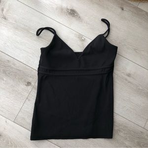 2/$20 Zara | Black Ribbed Spaghetti Strap Tank